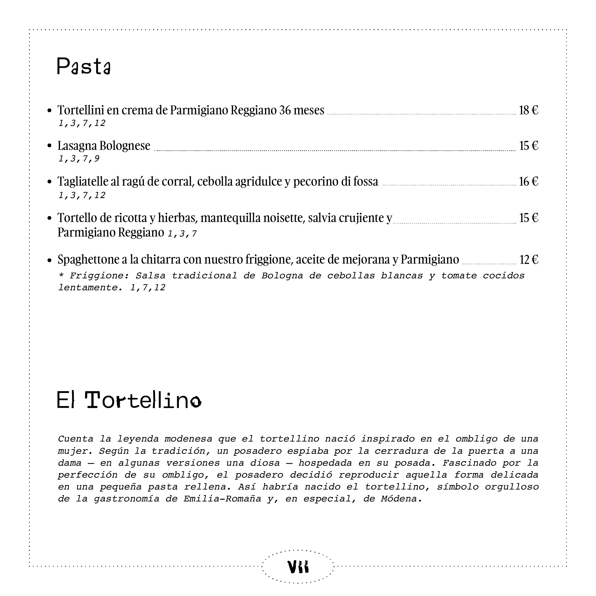 Página 4 de la carta de Osteria La Grassa